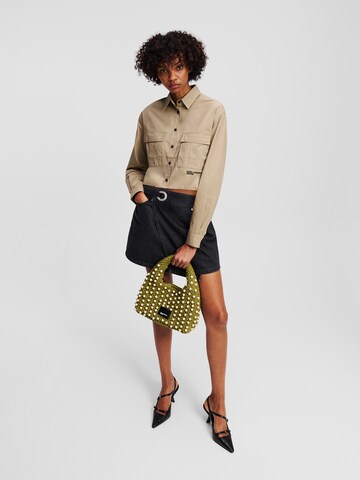 KARL LAGERFELD JEANS Blouse ' KASTIGES UTILITY-HEMD ' in Brons