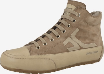 Baskets hautes 'Plus Fur CC' Candice Cooper en beige : devant