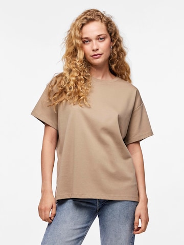 PIECES Shirt 'SKYLAR' in Beige: voorkant