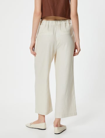 Koton Wide leg Pleat-front trousers in Beige