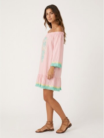 Miss June Jurk 'Robe Courte Azra' in Roze