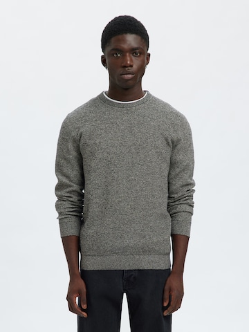 SELECTED Trui 'SLHROSS' in Zwart: voorkant
