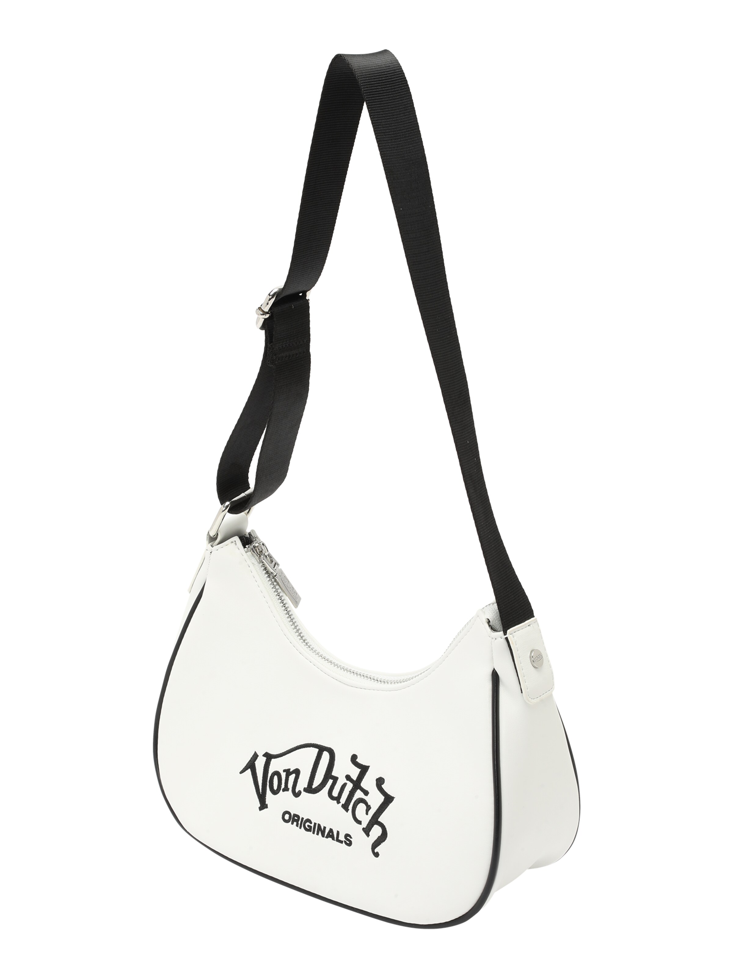 Borsa a spalla 'Amy' di Von Dutch Originals in bianco: frontale