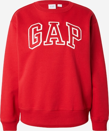 GAPSweater majica 'HERITAGE' - crvena boja: prednji dio