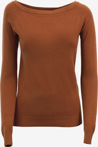 Influencer Sweater in Brown: front