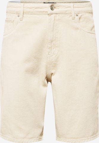 LMTD Regular Jeans in Beige: front