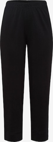Green Cotton Loose fit Pants in Black: front