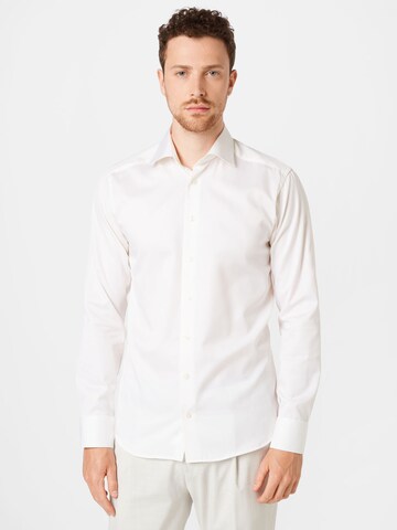 ETON Slim Fit Forretningsskjorte i beige: forside