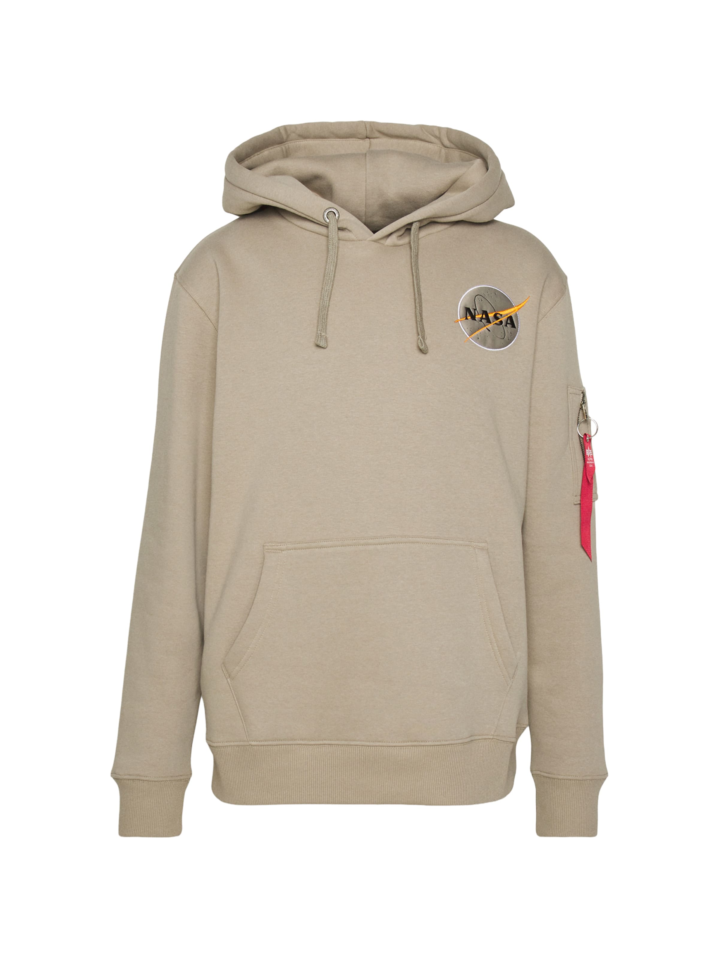 ALPHA INDUSTRIES Mikina 'NASA Orbit' - Béžová: predná strana