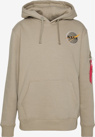 smėlio ALPHA INDUSTRIES Megztinis be užsegimo 'NASA Orbit': priekis