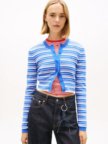 Tommy Jeans - Casaco de malha em azul: frente