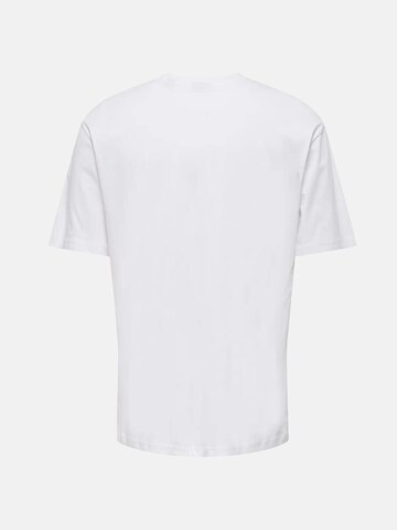 Only & Sons Shirt 'ONLY & SONS ONSALEX PASSA RLX SS TEE T-SHIRT'‌‌‌‌‌‌‌‌ in Weiß