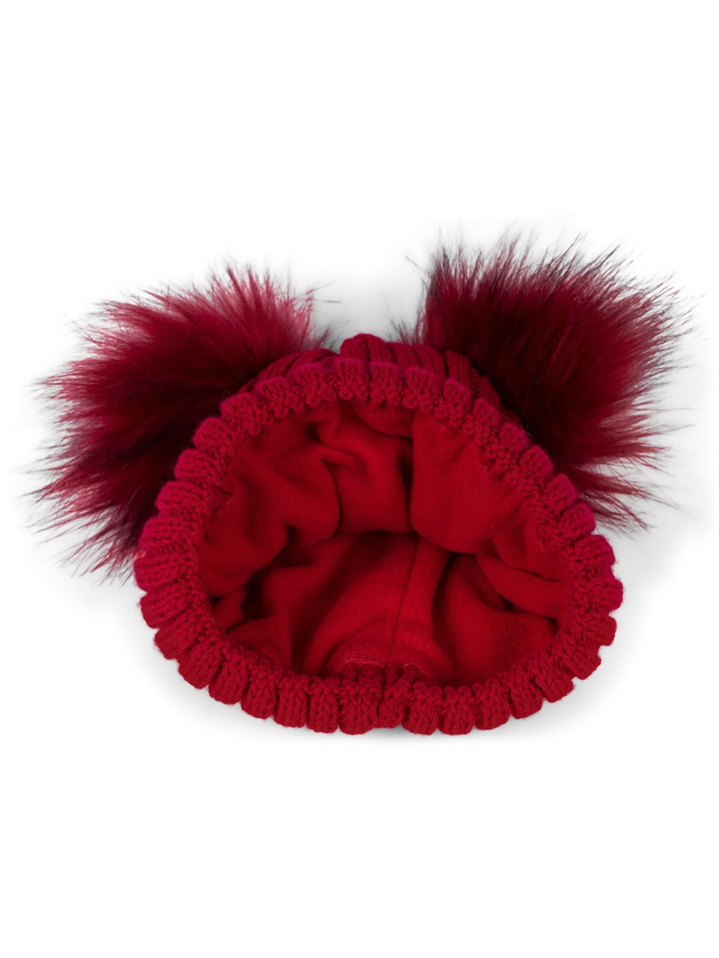 styleBREAKER Mütze 'Kinder Bommelmütze mit zwei Bommel'‌‌‌‌‌ in Rot