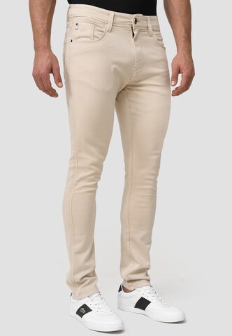 INDICODE JEANS Slimfit Jeans 'Milos' in Beige