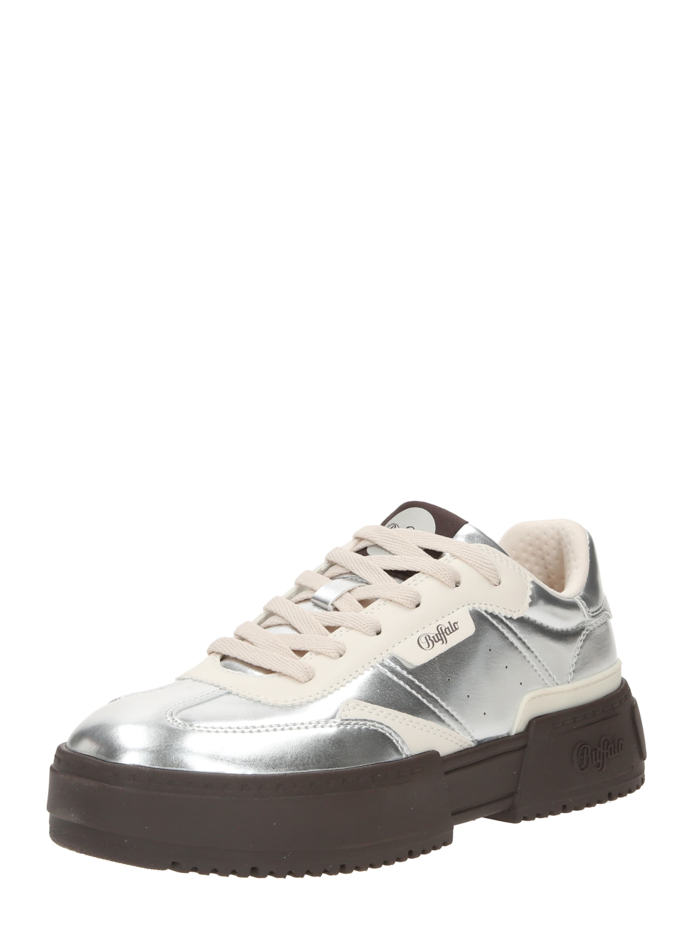 Baskets basses BUFFALO en argent : devant