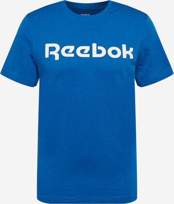 T-Shirt fonctionnel Reebok en bleu : devant