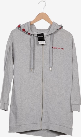 EDC BY ESPRIT Sweatshirt & Zip-Up Hoodie in S in Grey: front