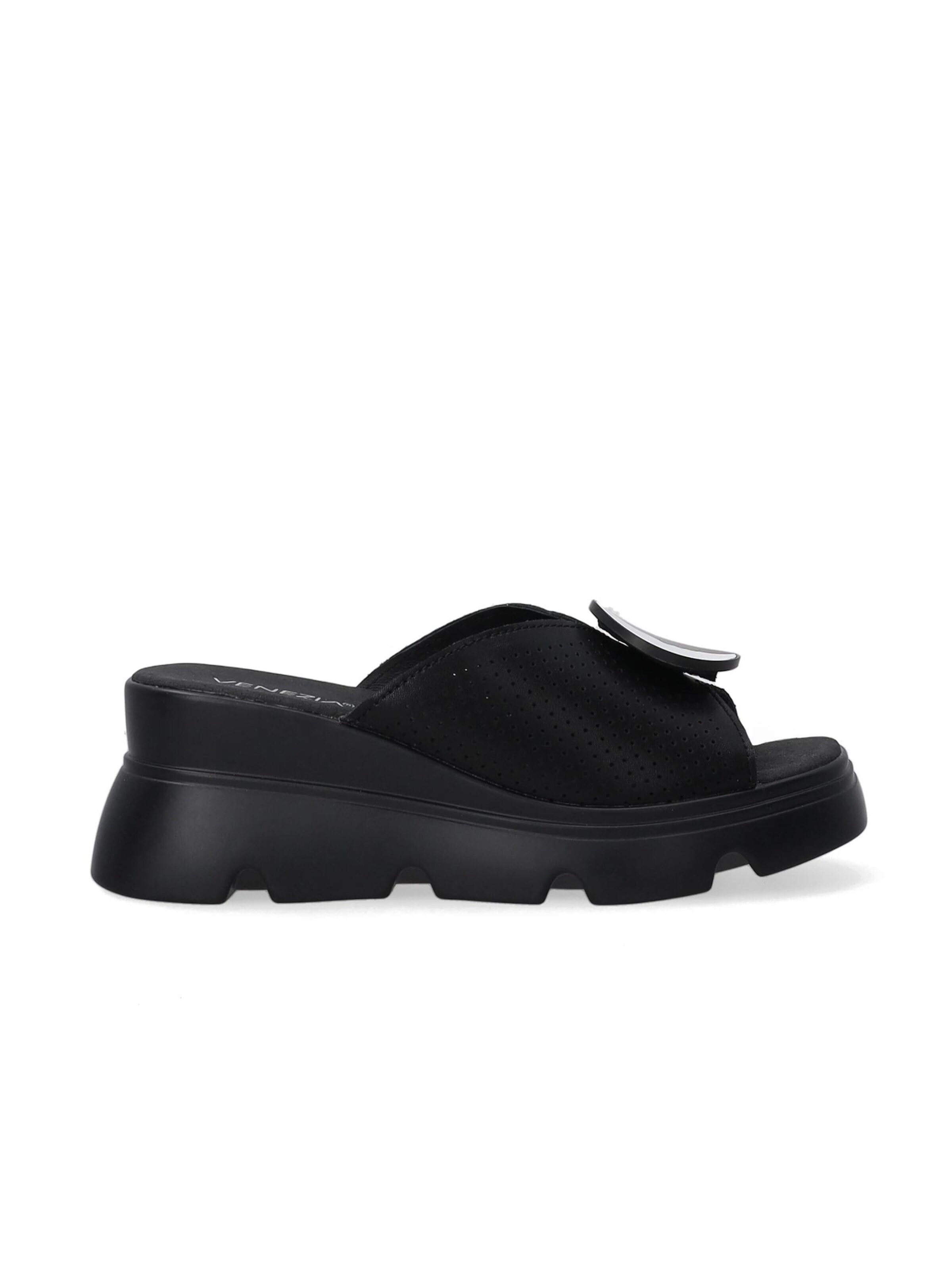 VENEZIA Pantolette 'Venezia'‌‌‌‌‌‌‌‌ in Schwarz: Vorderseite
