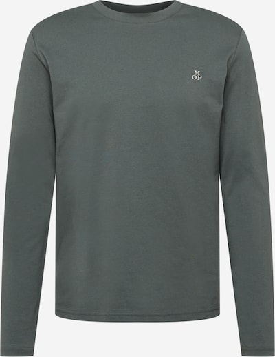 Marc O'Polo Camiseta en verde oscuro / blanco, Vista del producto