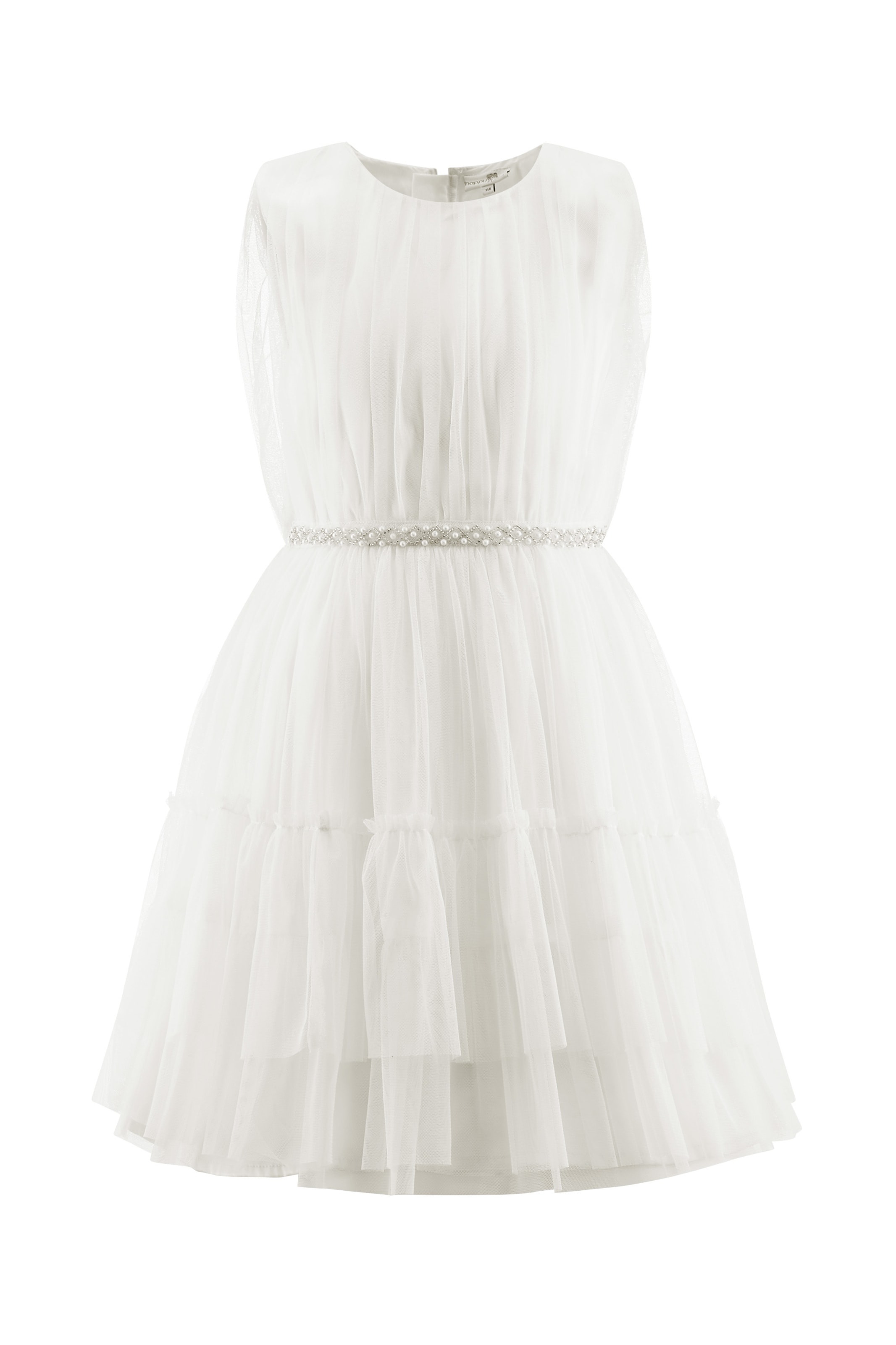 happy girls Klänning i vit: framsida