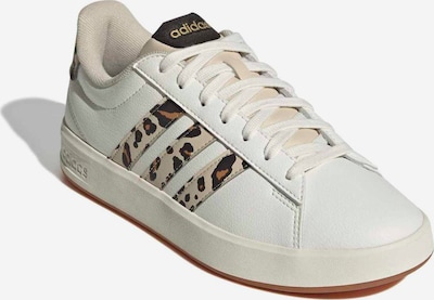 37 dydžio Sportbačiai be auliuko 'GRAND COURT 3.0' iš ADIDAS SPORTSWEAR, spalva – smėlio spalva / juoda / balta, Prekių apžvalga