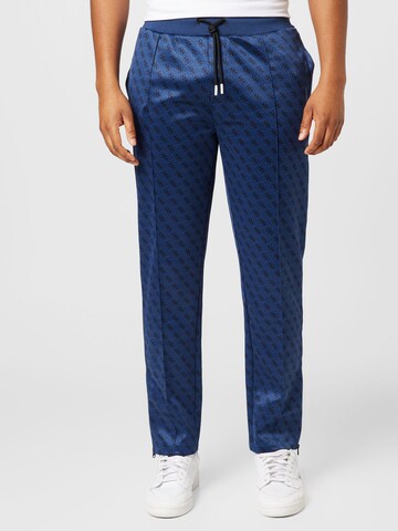 GUESS Slim fit Pants 'Korbin' in Blue: front