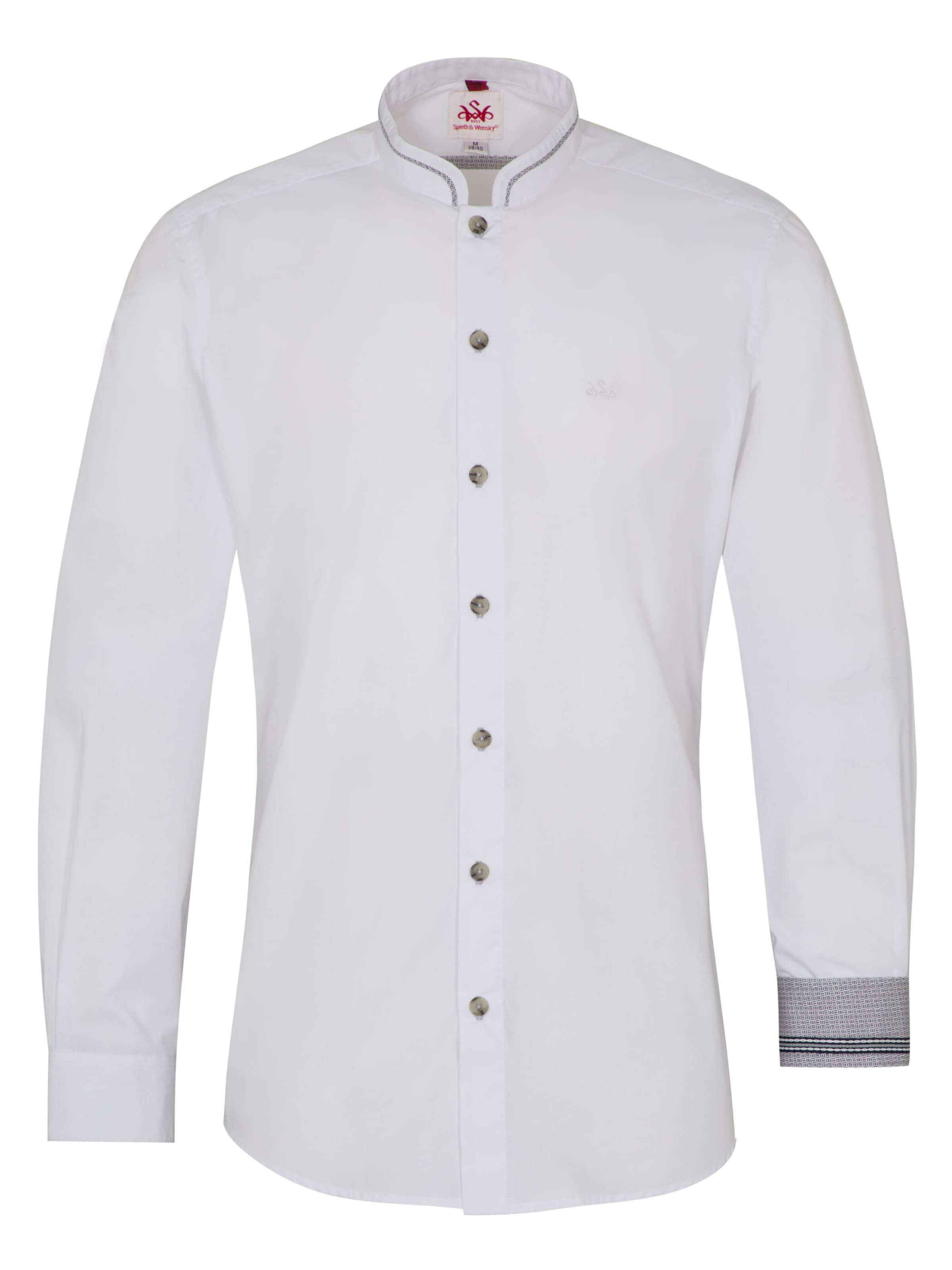 Coupe regular Chemise folklorique 'Danton' SPIETH & WENSKY en blanc : devant