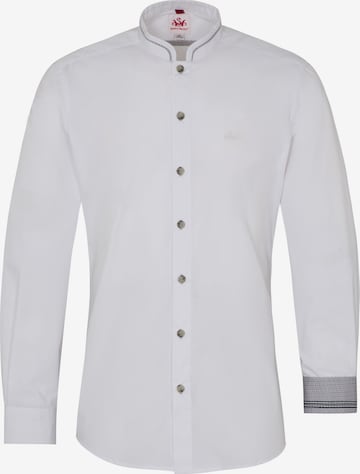 SPIETH & WENSKY Traditional Button Up Shirt 'Danton' in White: front