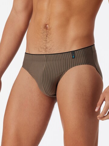SCHIESSER Minislip ' Long Life Soft ' in Braun: Vorderseite