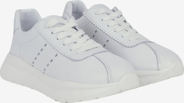 Desa Sneaker low 'DESA Damen-Plateau-Sneaker aus Leder' in Weiß: Vorderseite