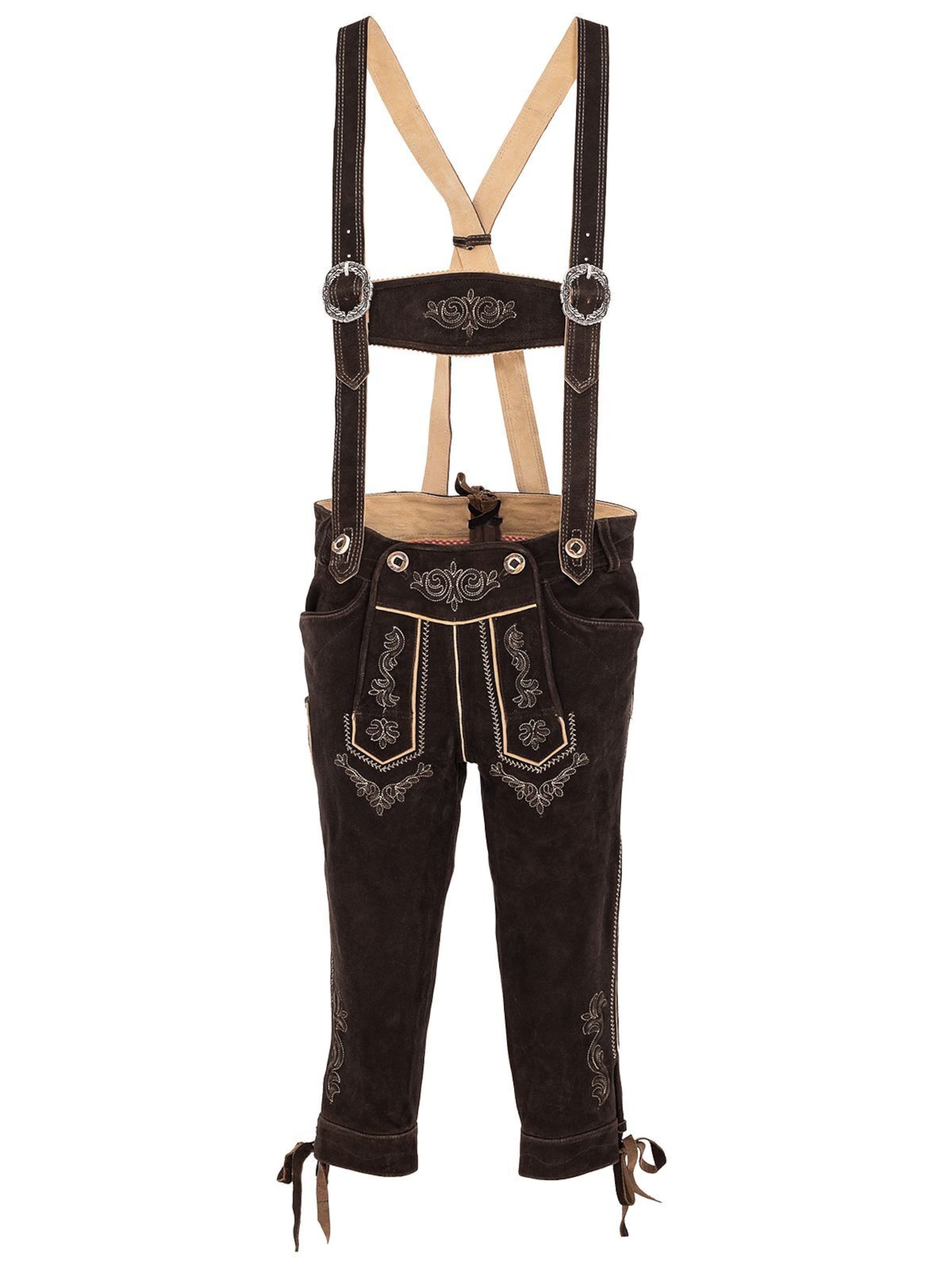 Country Maddox Regular Trachtenhose 'KORBINIAN-HT'‌ in Braun: Vorderseite