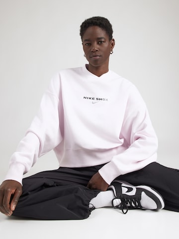 Sweat-shirt 'SHOX PNX FLC' Nike Sportswear en rose : devant