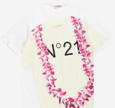 N°21 T-Shirt in pastellgelb / fuchsia / schwarz / weiß, Produktansicht
