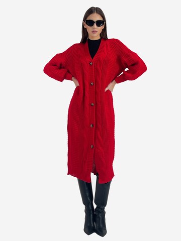 Elara Strickjacke in Rot: Vorderseite