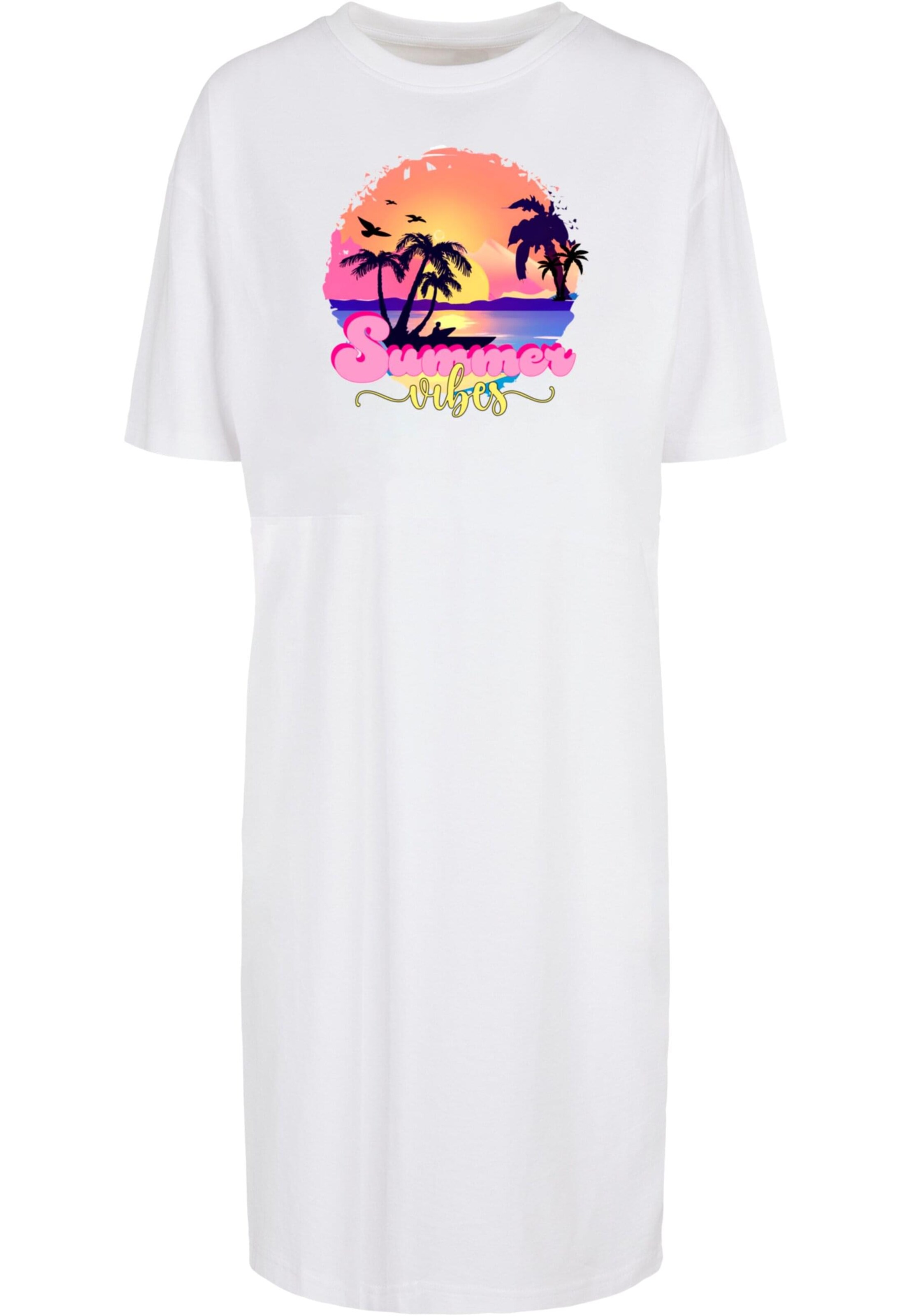 Robe 'Summer Vibes Sunset' Merchcode en blanc : devant
