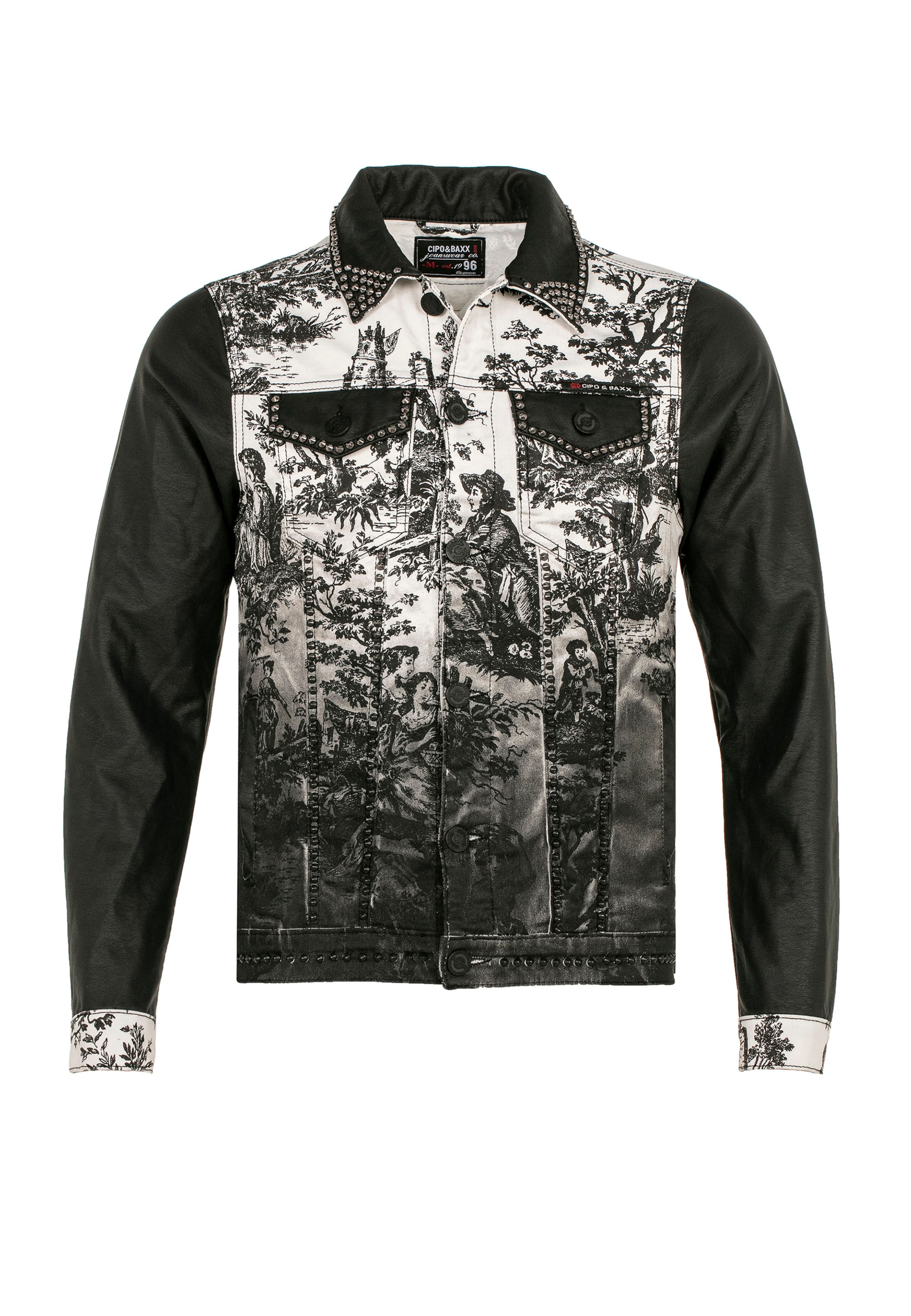 CIPO & BAXX Tussenjas 'HARVESTED' in Zwart: voorkant