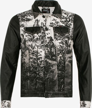 CIPO & BAXX Between-Season Jacket 'HARVESTED' in Black: front