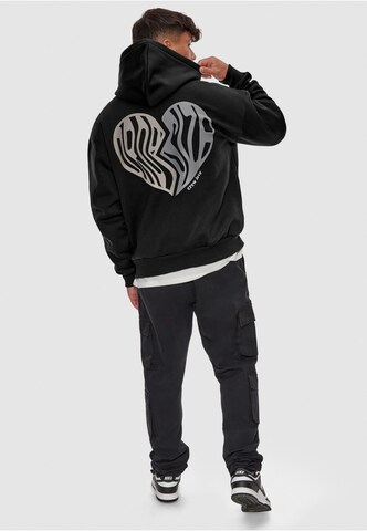 Dropsize Sweatshirt 'Broken Heart' in Schwarz