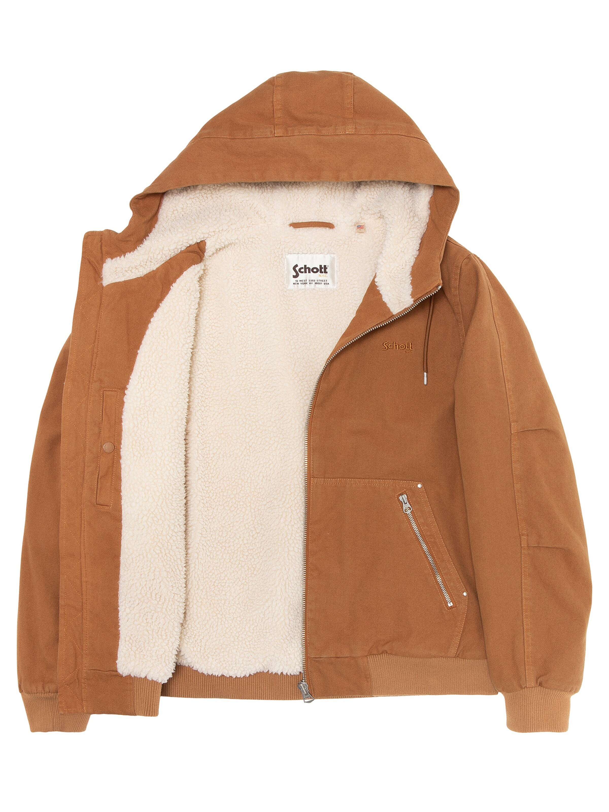 Schott NYC Between-Season Jacket in Beige