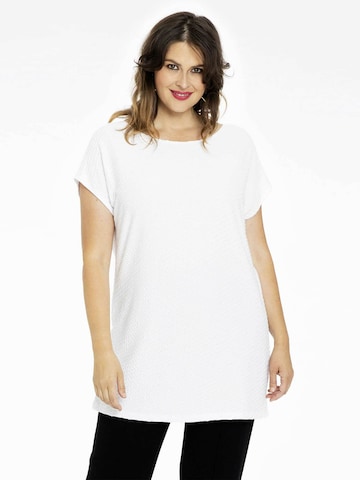 Yoek Shirt ' Oblie ' in White: front