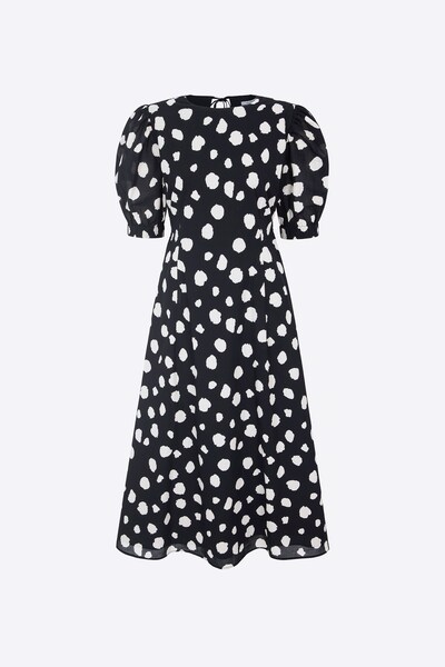 Aligne Kleid 'Ginn' in schwarz / weiß, Produktansicht