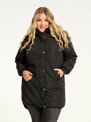 NO.1 by OX Winter Coat 'Isabel' in Black: front