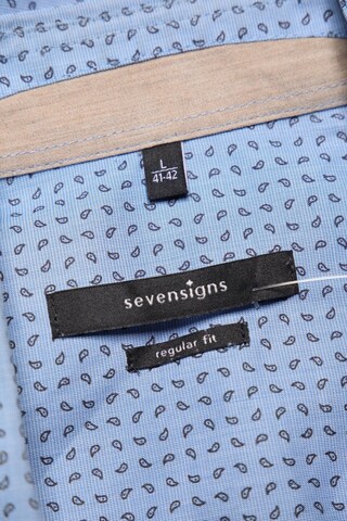 sevensigns Button Up Shirt in L in Blue