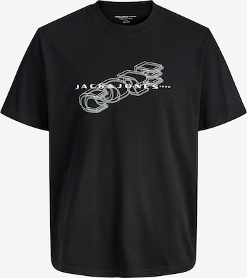 JACK & JONES Shirt 'JCOFUSION' in Zwart: voorkant