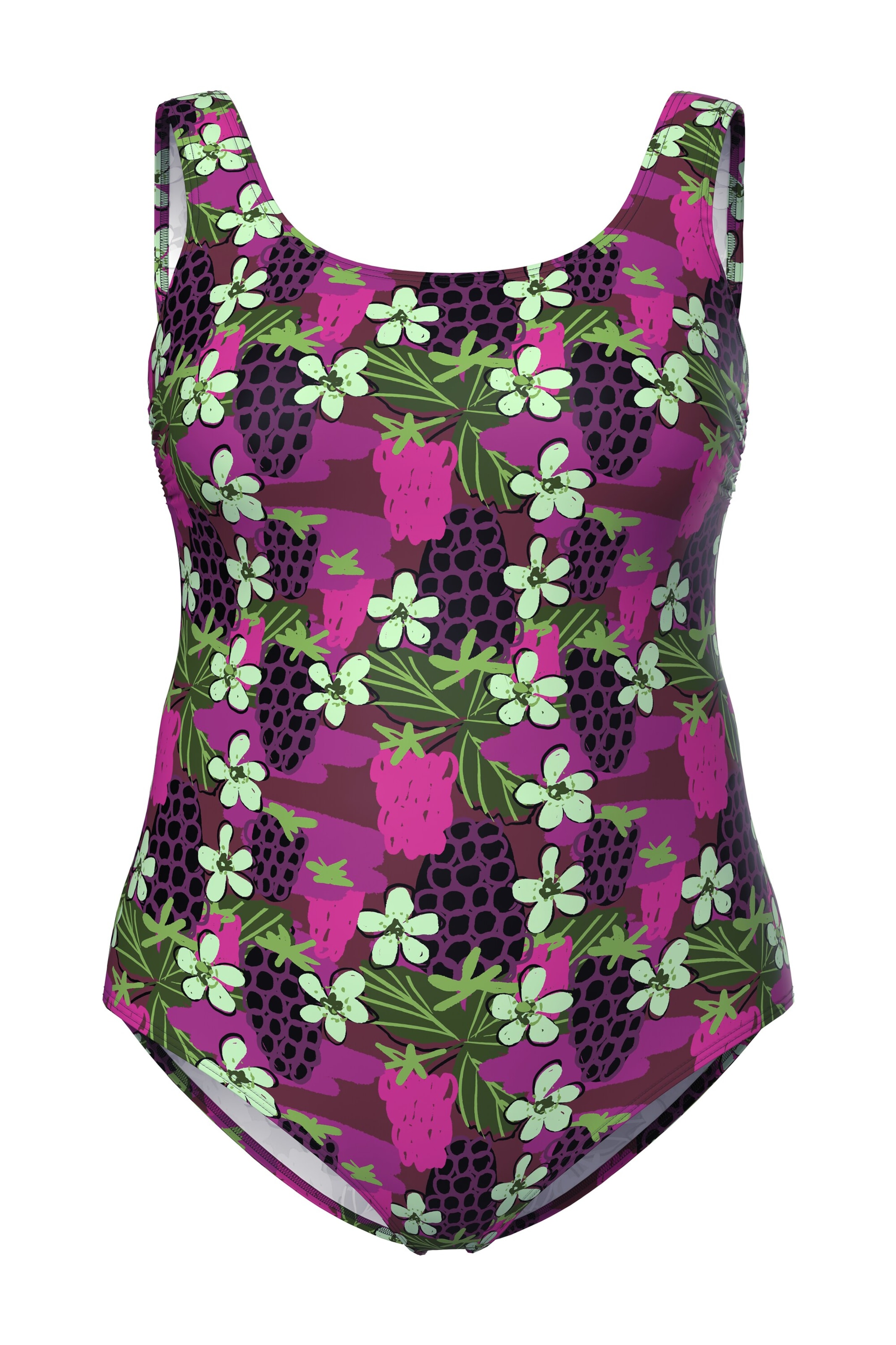 Ulla Popken Badpak in Lila: voorkant