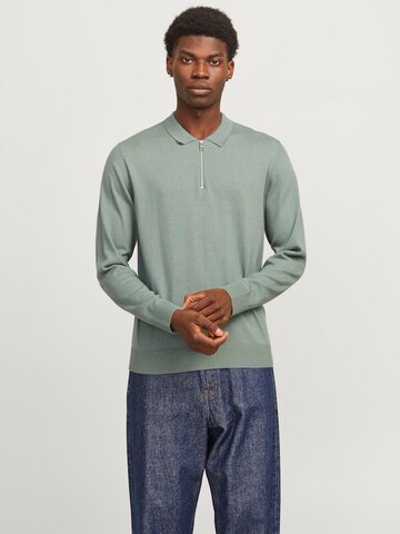 JACK & JONES Sweater 'JJEEmil' in Green: front