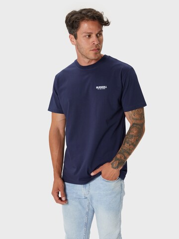 Oldskull Shirt in Blau: Vorderseite