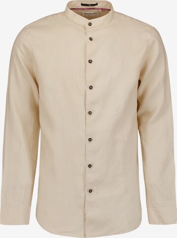 No Excess Regular fit Button Up Shirt 'Granddad' in Beige: front