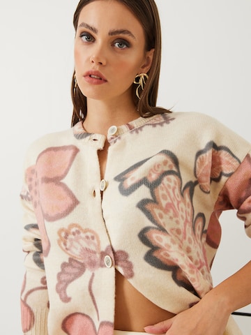 Bianco Lucci Gebreid vest in Beige