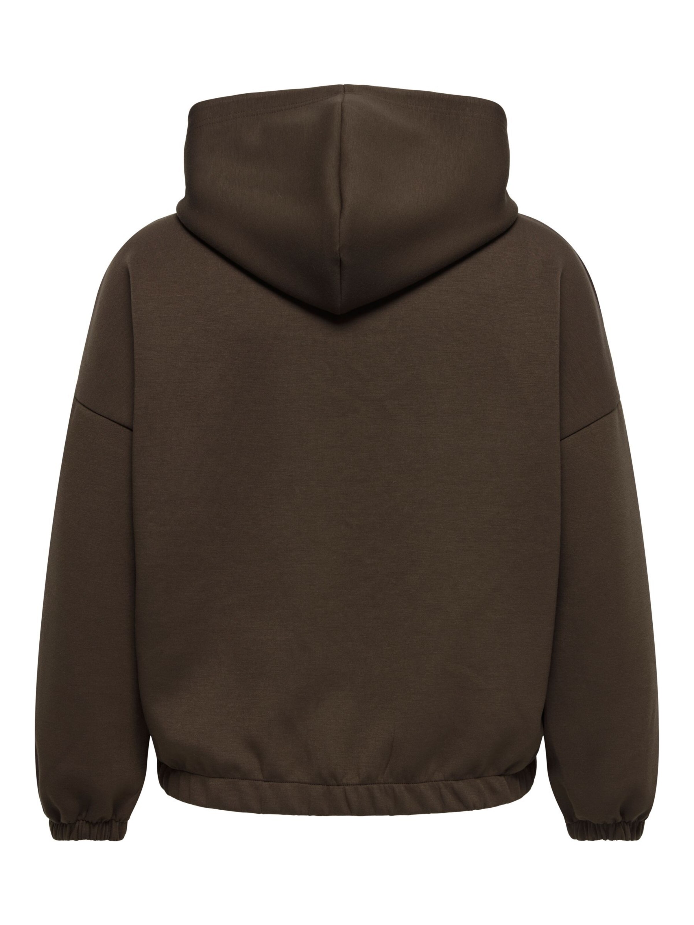 ONLY Carmakoma Sweat jacket 'CARScarlett' in Brown